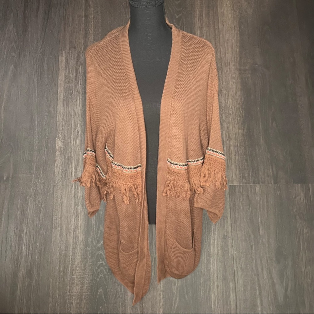 Mistic Prysm by Lipstick Boho Fringe Open Cardigan – Size M/L